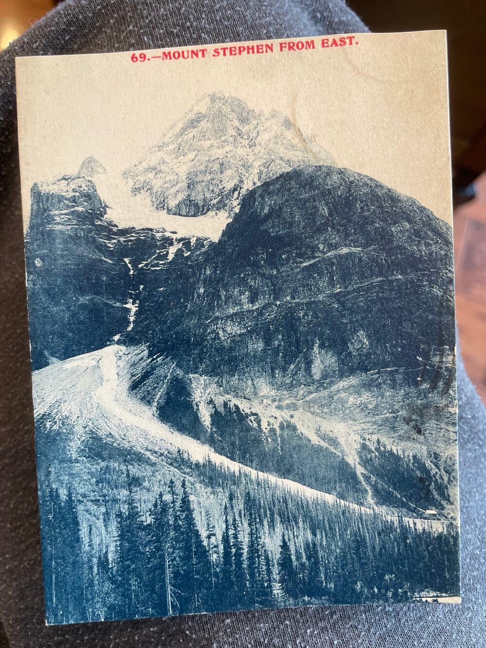 Antique Mount Stephen from East Canada Postcard RPPC Glacier Railway Posted 1908